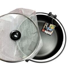 すき焼き鍋 26cm IH対応 ガラス蓋付き 貝印 【新品】の画像