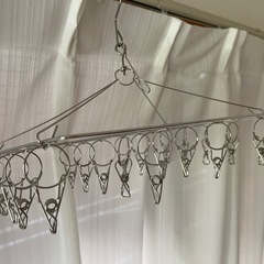 〔未使用〕
ステンレス製　物干しフック　20クリップの画像