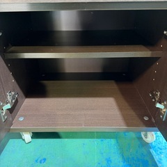 レジンボード レンジ台 ウォールナット 縦1000奥450横540mm【美品】の画像