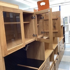 ⭐️春日市⭐️レンジボード⭐️東馬⭐️木目調⭐️モダン⭐️ホワイトオーク材⭐️ナチュラル⭐️定価104,600円⭐️No2159の画像