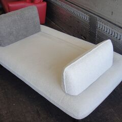 2人掛け アイランドソファ ベージュ/ブラウン 幅163×奥行き95×座面高43cm アモル【モノ市場安城店】013の画像