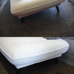 2人掛け アイランドソファ ベージュ/ブラウン 幅163×奥行き95×座面高43cm アモル【モノ市場安城店】013の画像