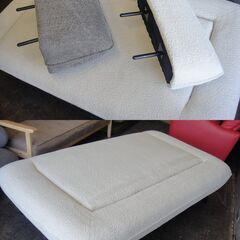 2人掛け アイランドソファ ベージュ/ブラウン 幅163×奥行き95×座面高43cm アモル【モノ市場安城店】013の画像