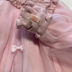 メゾピアノ　スカート　120cm ピンク　チュール　リボン　の画像