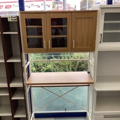 ⭐️春日市⭐️ゴミ箱上食器棚⭐️エレナ⭐️エア・リゾーム⭐️ウッド⭐️ナチュラル⭐️定価19,800円⭐️No2142の画像