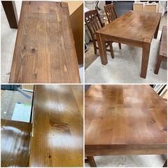 【配送設置無料】ベンチ型シート付 ダイニングテーブルセット 椅子2脚（日時指定可能）の画像