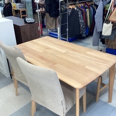 ⭐️春日市⭐️4点ダイニングセット⭐️N I T O R I⭐️ニトリ⭐️ダイニング⭐️天然木⭐️オシャレ⭐️定価92,490円⭐️No2158の画像