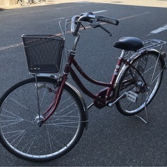 ジモティ割引有★【ジャングルジャングル岸和田店】ママチャリ　レッド　南大阪 岸和田市 貝塚市 泉佐野市 和泉市 忠岡町 熊取町の画像