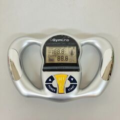 stp-3570　未使用品　ジムライン　デジタル体脂肪計　体脂肪率　BMI　基礎代謝量　肥満タイプ　健康管理　手で測る　個人データ9人分　電池式　単4電池2本の画像