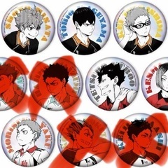 ハイキュー！！ユニフォーム型ポーチ・ポートレートシャイニーかんばっ缶バッジの画像