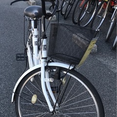 ジモティ割引有★【ジャングルジャングル岸和田店】ママチャリ　ホワイト　南大阪 岸和田市 貝塚市 泉佐野市 和泉市 忠岡町 熊取町の画像