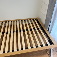 無印良品　ダブル　ベッドフレーム　オーク材の画像