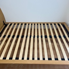 無印良品　ダブル　ベッドフレーム　オーク材の画像