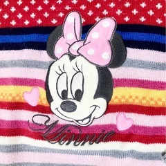 あったかミニーマウス刺繍カラフルニットセーターの画像