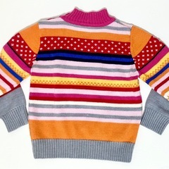 あったかミニーマウス刺繍カラフルニットセーターの画像