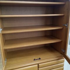 ★リユースのサカイ水戸店★  食器棚 ブラウン H180×D42.5×W90 クリーニング済み MT6318の画像