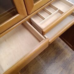 ★リユースのサカイ水戸店★  食器棚 ブラウン H180×D42.5×W90 クリーニング済み MT6318の画像