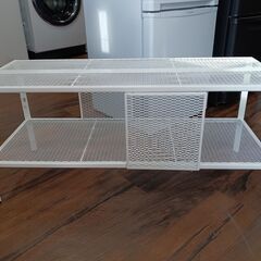 IKEA　BAGGEBO　テレビ台　テレビボード　バッゲボー　白　ホワイト　サイズ（約）幅90×奥35×高40　　■近隣配送無料 買取GO‼　栄和店の画像