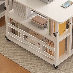 サイドテーブル 昇降式サイドテーブル 移動式デスク 寝台脇の机 介護用ベッドデスク ノートパソコン用 仕事用 ベッドサイド机 高さ調節 組立簡単 おしゃれの画像