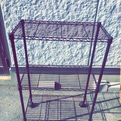 JM20445K) ３段スチールラック＜幅：約60㎠ 高さ：約84cm 奥行：約30cm＞中古品【取りに来られる方限定】　 の画像