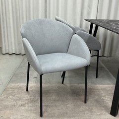 KK-24【新入荷　アウトレット品】モダンスタイル　ストーン調　ダイニング5点セット　グレーの画像