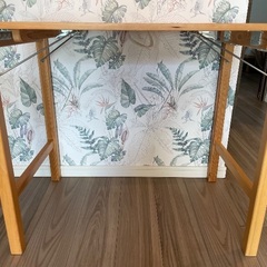 無印　パイン材テーブル　幅80×奥行50×高さ70cmの画像