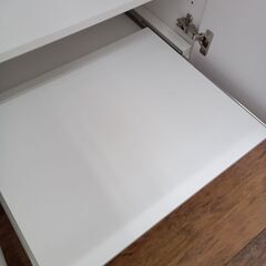 ★リユースのサカイ水戸店★  キャビネット ホワイト H80.5×D45×W60 クリーニング済み MT6323の画像