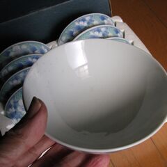 中古【茶わん１０客 有田焼 睦美窯 花柄】長期保管の未使用品の画像