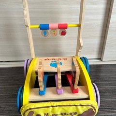 【値下げ】赤ちゃん　カタカタ　手押し車　木製の画像