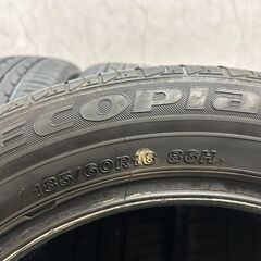 BS BRIDGESTONE ECOPIA EP25 185/60R16 16インチ 夏タイヤ 4本 23年製 バリ溝 アクア フィット ノートe-POWER等　(MTF204)クレジットカード QRコード決済可能の画像