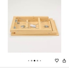 無印　パイン材テーブル　幅80×奥行50×高さ70cmの画像