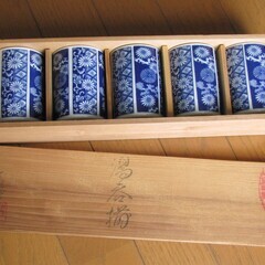 中古【ゆのみ 義峰窯（丹波篠山）５点】長期保管の未使用品の画像
