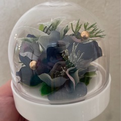 手のひらサイズ❣️💐ドーム型造花の置物🌹の画像