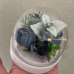 手のひらサイズ❣️💐ドーム型造花の置物🌹の画像