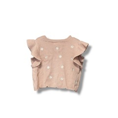 しまむら Loulou Ami ニットベスト 120cmの画像