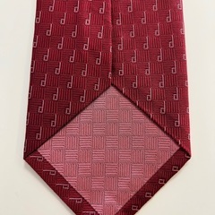 未使用ダンヒルdunhillネクタイ レギュラータイred レッド赤色系モザイク柄 ロゴ シグネチャー 長さ　約144センチ 大剣幅　約9センチ袋製品タグメンズmen’s男性用紳士 ユニセックス男女兼用の画像
