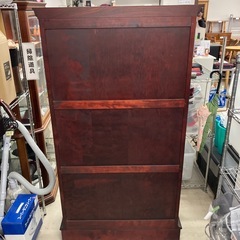 ロ2511-475 九州民芸家具　キャビネット　飾り棚　キズ汚れ有りの画像
