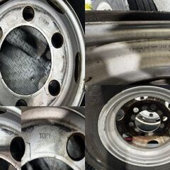 【YK LT151R 215/85R16 120/118L 12PR】夏タイヤ 6本【トラックホイール T16x5 1/2K 16インチ 5.5J6HPCD222.25+127】22年 バリ溝 (KTT710)クレジットカード QRコード決済可能の画像