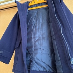 【新品未使用】紺色コート　120cmの画像