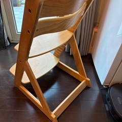 ハイチェア ナチュラル 木目調 ベビーチェア 子供用 イス 椅子 の画像