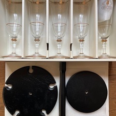 POLO CLUB フルートグラスセット　ラック付の画像