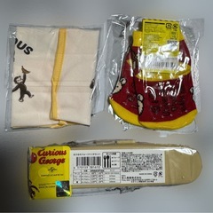 おさるのジョージ 箸 靴下 エプロン セットの画像