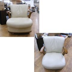 ①ダイニングチェア キャスター付き 両肘付き リビングチェア 椅子 イス 札幌市 厚別区の画像