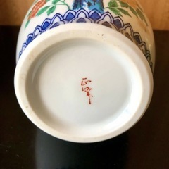 九谷焼　正峰　花瓶　源平咲　高さ31cm   の画像