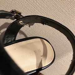 ウエッジソール【黒サンダル】の画像