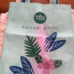 Whole Foods Marketホールフーズタグアロハコラボキャンパス生地エコバッグの画像
