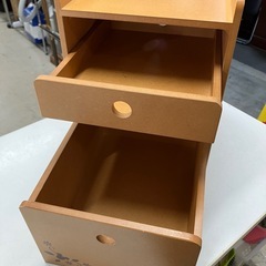 石2511-476 ディズニー ミッキー柄木製収納ボックス 中古の画像