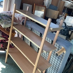 木製棚　ラック　ライトブラウン　中古の画像