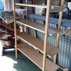 木製棚　ラック　ライトブラウン　中古の画像