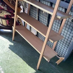 木製棚　ラック　ライトブラウン　中古の画像